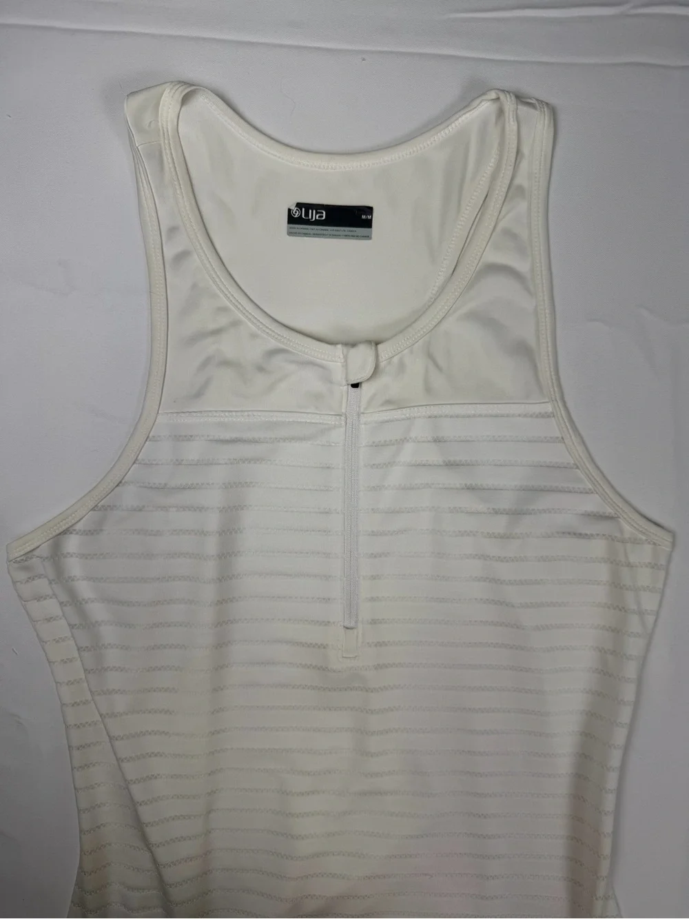 Lija White Zip-Front Sleeveless Tennis Dress -medium - Picture 5 of 16